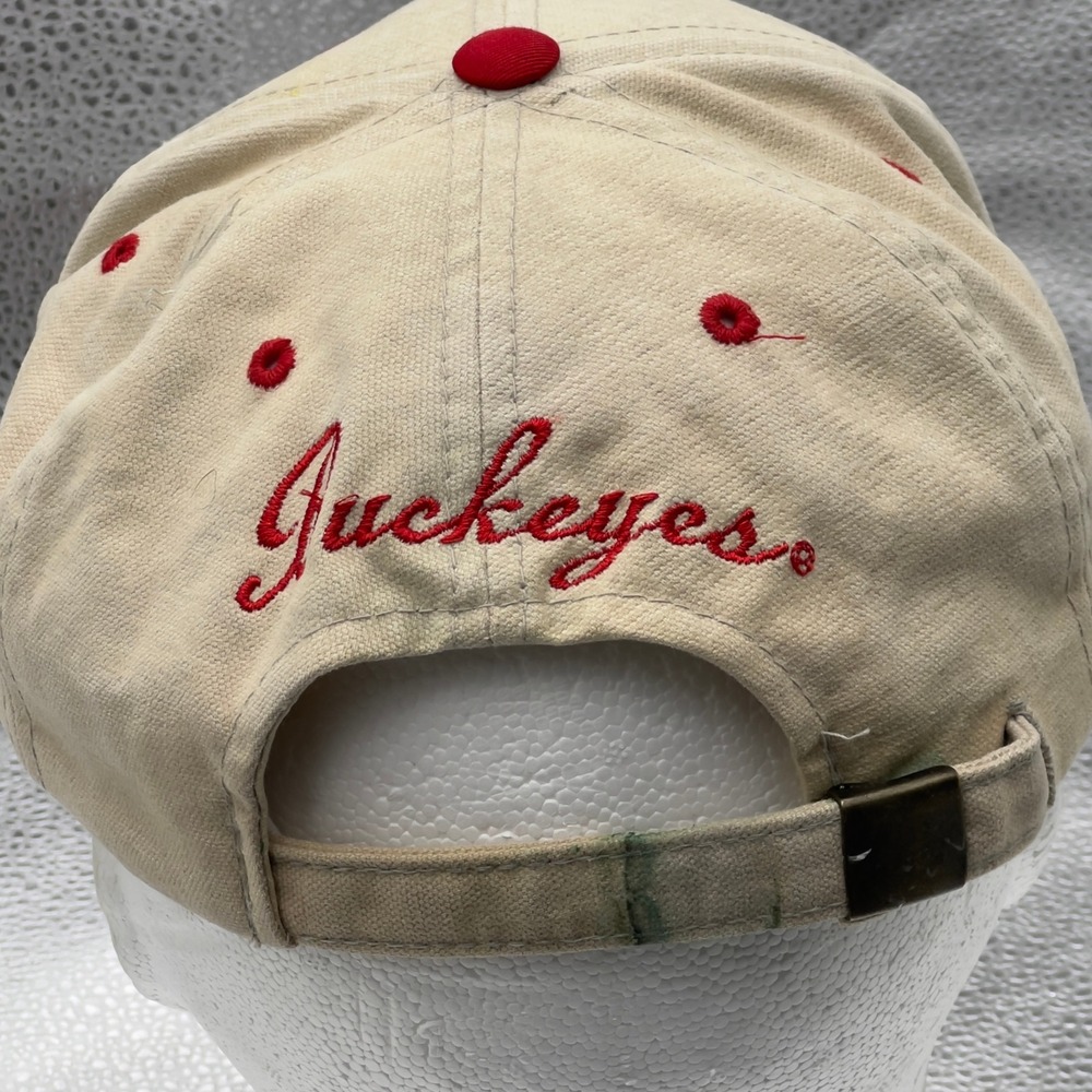 Ohio State University Buckeyes Hat Outdoor Cap Tan Red Adjustable Vintage Style - Picture 5 of 11